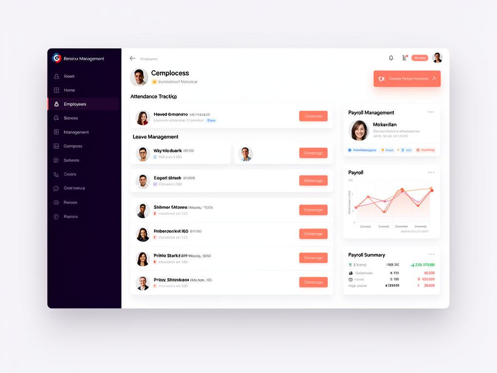 Karo HR Dashboard showing attendance and payroll management